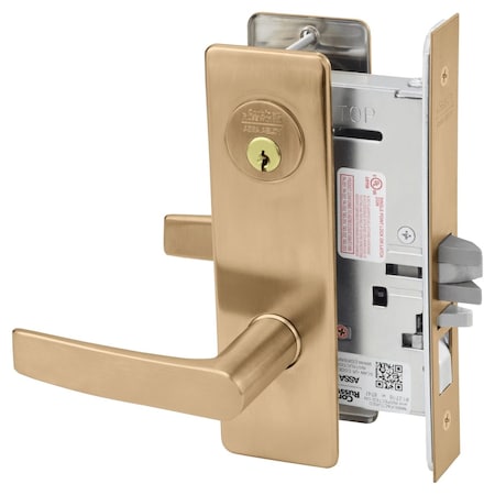 Corbin Russwin Entrance or Office Mortise Lock, AS Lever, M Escutcheon, Satin Bronze ML2051 ASM 612